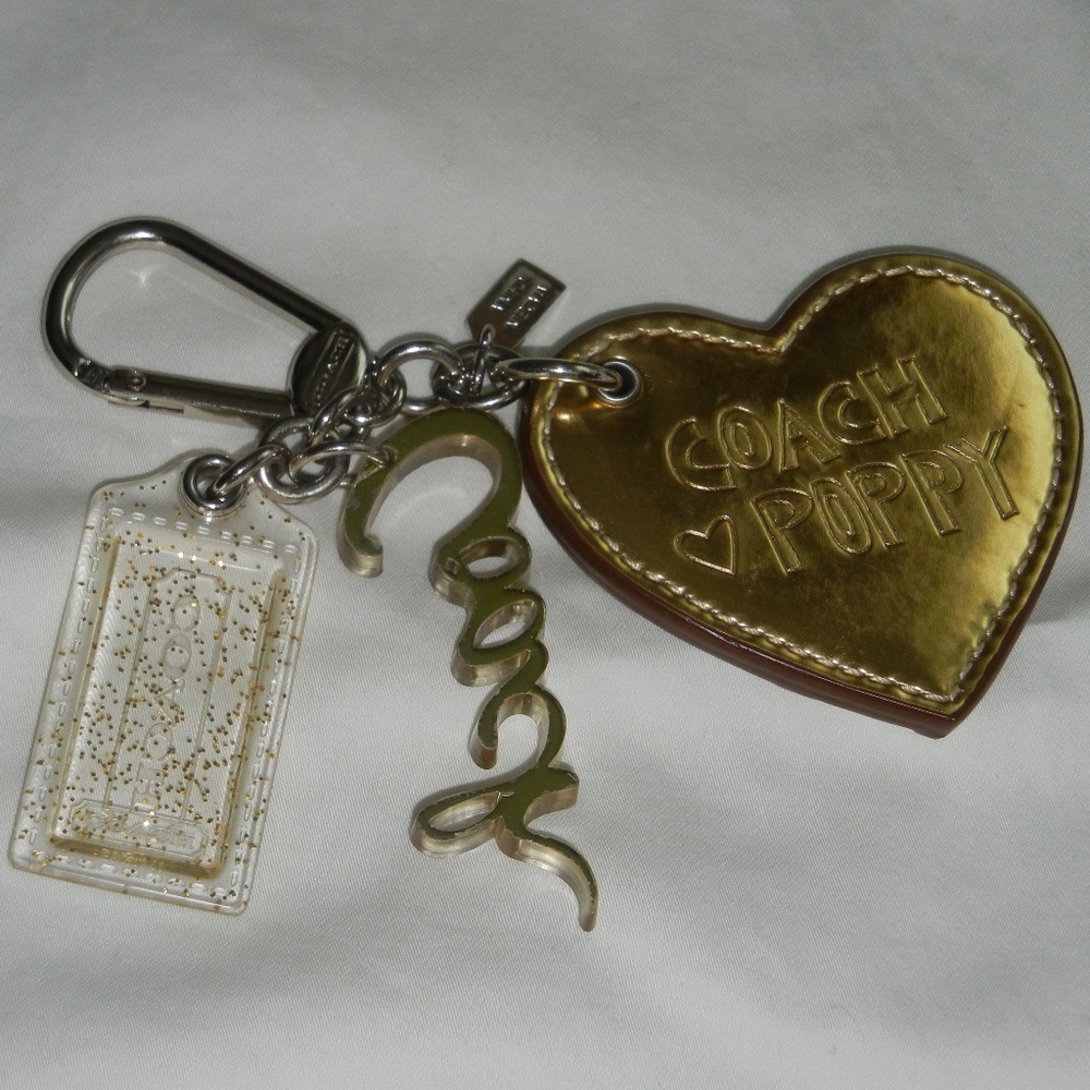 Vintage Coach Goldie Chan Fob Glitter Hangtag & Coach Script Nickel Hardware - Picture 4 of 5
